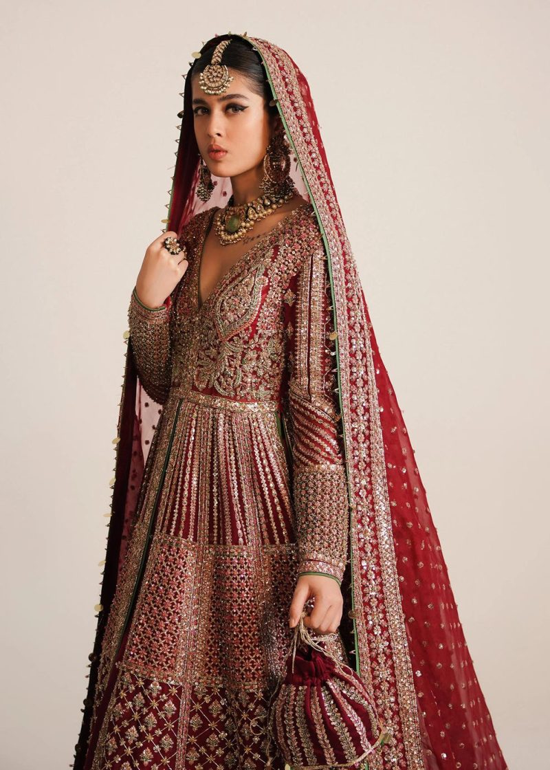 Hussain Rehar Maroon sarkar bridal 4