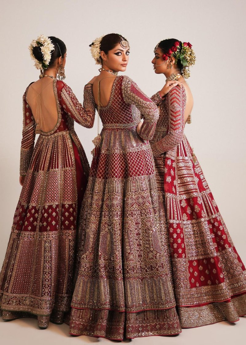 Hussain Rehar Maroon sarkar bridal1