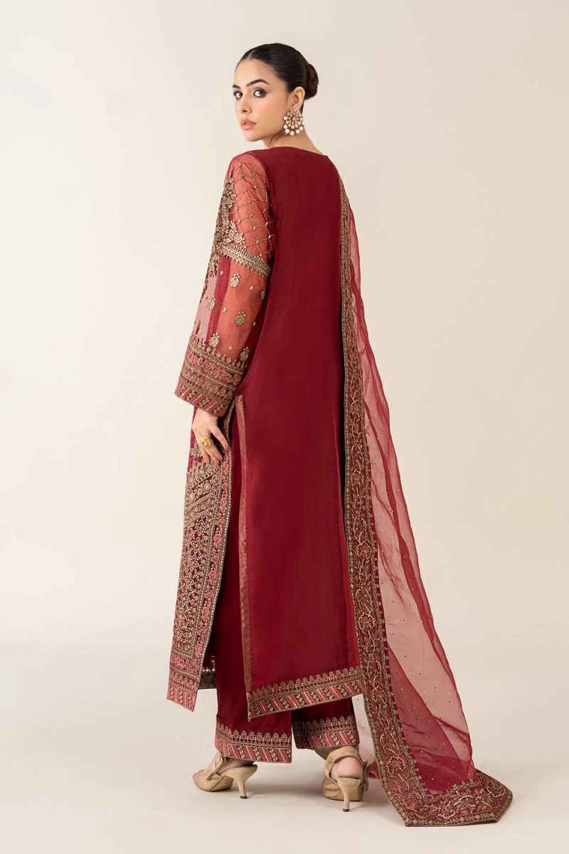 MARIA. B Embroidered Organza SF-PF25-08-Maroon__1